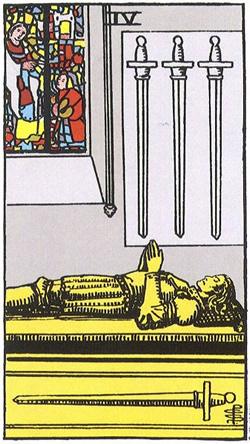 塔罗牌宝剑四正位事业财运发展如何？宝剑四正位事业财富结果