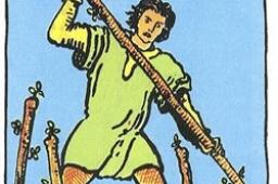 塔罗牌权杖七正位事业财运发展如何？权杖七正位事业财富结果