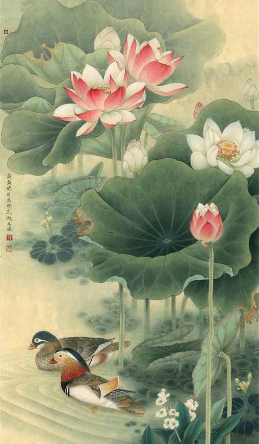 鸳鸯戏水图 鸳鸯戏水图