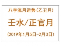 2019年八字乙丑月运势：壬水/正官月