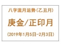 2019年八字乙丑月运势：庚金/正印月