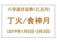 2019年八字乙丑月运势：丁火/食神月