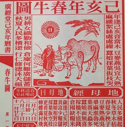 2019年己亥年地母经春牛图详解