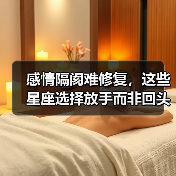 感情隔阂难修复,这些星座选择放手而非回头 感情隔阂难修复,这些星座选择放手而非回头