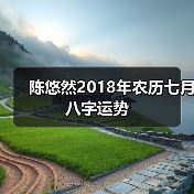 陈悠然2018年农历七月八字运势 陈悠然2018年农历七月八字运势