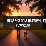陈悠然2018年农历七月八字运势 陈悠然2018年农历七月八字运势