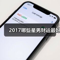2017哪些星男财运最好（图1）