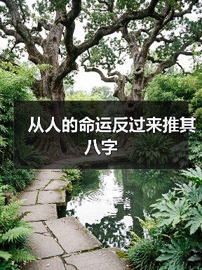 从人的命运反过来推其八字(图4) 从人的命运反过来推其八字(图4)