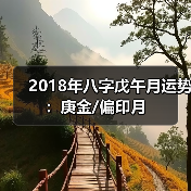 2018年八字戊午月运势:庚金/偏印月(图1) 2018年八字戊午月运势:庚金/偏印月(图1)