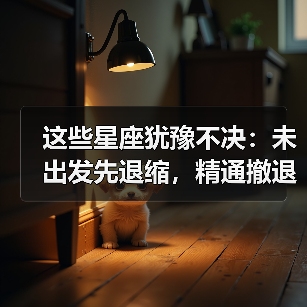 这些星座犹豫不决：未出发先退缩，精通撤退艺术（图3）