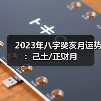 2023年八字癸亥月运势：己土/正财月（图3）