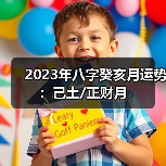 2023年八字癸亥月运势：己土/正财月（图1）