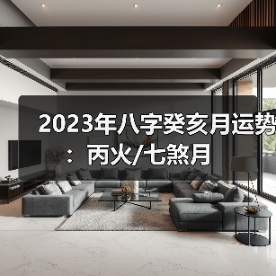 2023年八字癸亥月运势：丙火/七煞月（图1）