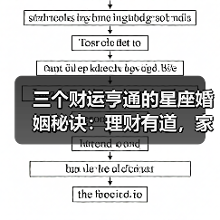 三个财运亨通的星座婚姻秘诀：理财有道，家庭幸福（图1）