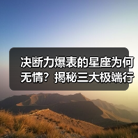 决断力爆表的星座为何无情?揭秘三大极端行为真相!(图3) 决断力爆表的星座为何无情?揭秘三大极端行为真相!(图3)