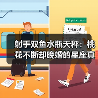 射手双鱼水瓶天秤：桃花不断却晚婚的星座真相（图1）