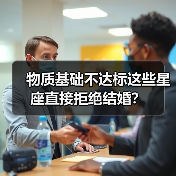 物质基础不达标这些星座直接拒绝结婚？（图1）