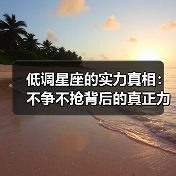 低调星座的实力真相：不争不抢背后的真正力量（图2）