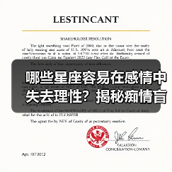 哪些星座容易在感情中失去理性?揭秘痴情盲点(图4) 哪些星座容易在感情中失去理性?揭秘痴情盲点(图4)