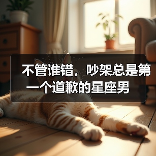 不管谁错,吵架总是第一个道歉的星座男(图3) 不管谁错,吵架总是第一个道歉的星座男(图3)