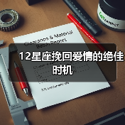 12星座挽回爱情的绝佳时机（图1）