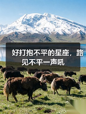 好打抱不平的星座，路见不平一声吼（图3）